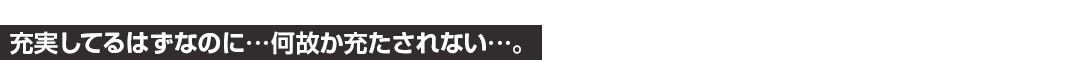 充実してるはずなのに…何故か充たされない…。